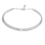 Collier Ras-du-cou or blanc