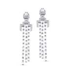 Boucles chute en or blanc