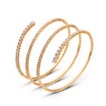 Bracelet serpent en or rose