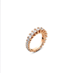 Alliance dégradée en or rose